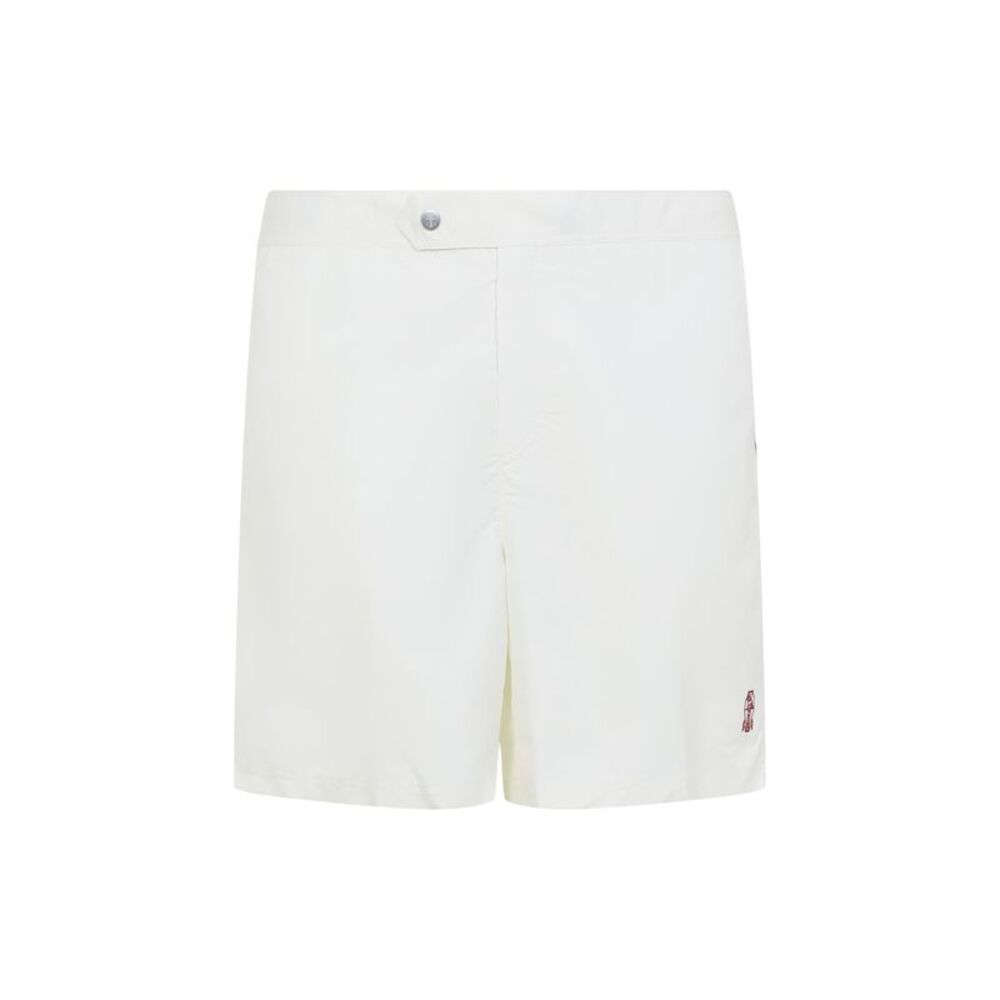 Brunello Cucinelli Embroidered Buttoned Swim Shorts Men